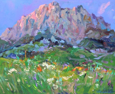 Summer Evening in Formigal 81x100 cm