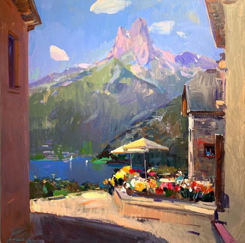 Midday in Pyrenees 100x100 cm