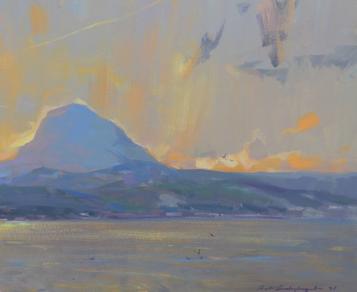 Golden Hour in Javea Bay 85x180 cm