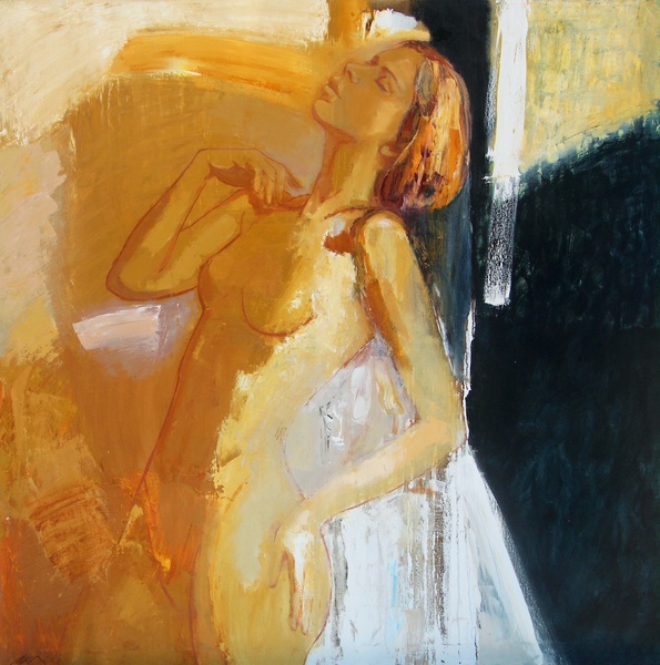 Golden hour 120x120 cm