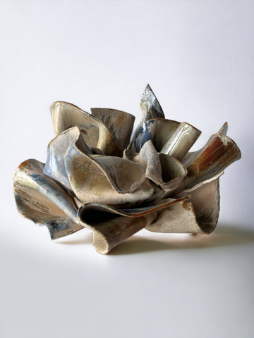 Ceramic sculpture Stone Flower