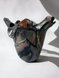 Ceramic sculpture Vase Blue Flower