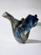 Ceramic sculpture Vase Blue Flower