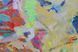 The Time Garden abstract painting with vertical brushwork and layered colors, contemporary Mediterranean garden atmosphere on canvas by Mariia Zhurykova