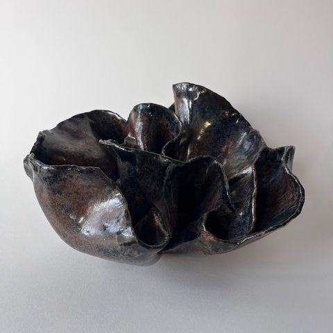 Black Stone Flower &middot; Mariia Zhurykova &middot; Ceramic sculpture &middot; Unique piece