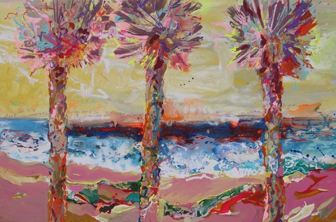 On the favourite beach 120x180 cm