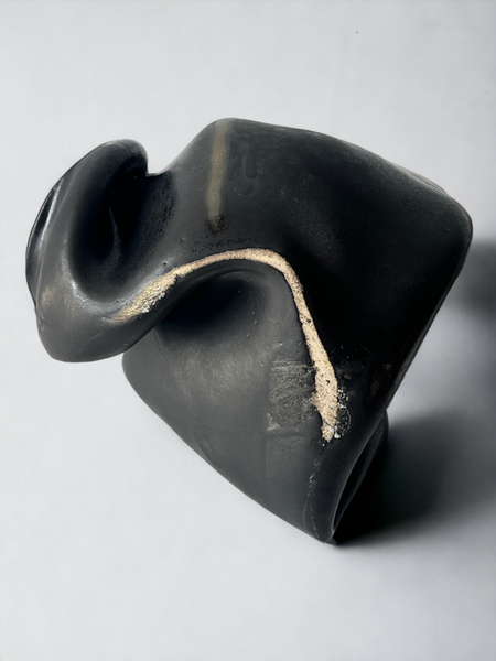 Ceramic sculpture Black Flower