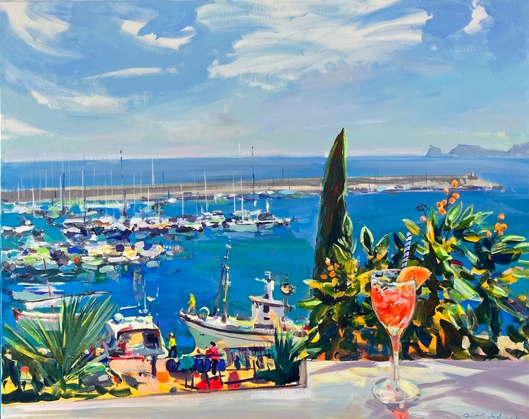 Sunny Day in Port of Javea 95x120 cm